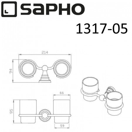 Стакан для ванной Sapho DIAMOND 1317-05 хром