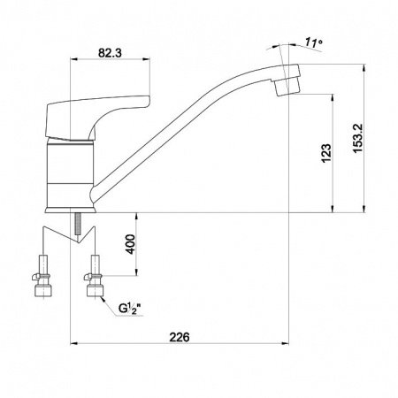 Смеситель для кухни Timo Uta 0093F chrome хром