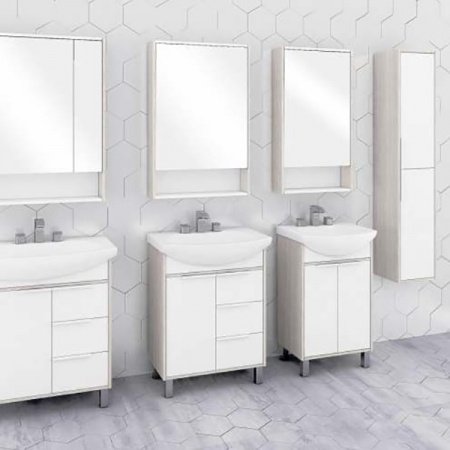 Шкаф-пенал Акватон Рико 30 подвесной 1A216603RIB90 Белый Ясень фабрик