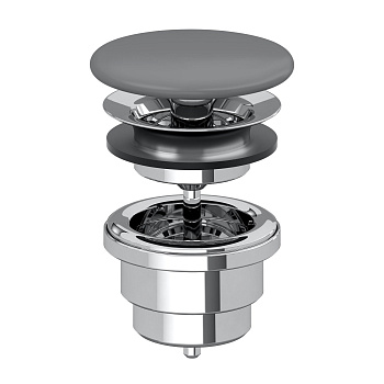 Донный клапан для умывальника без перелива Villeroy & Boch 680800i4 графит