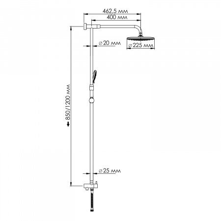 Душевая стойка WasserKRAFT A066 хром