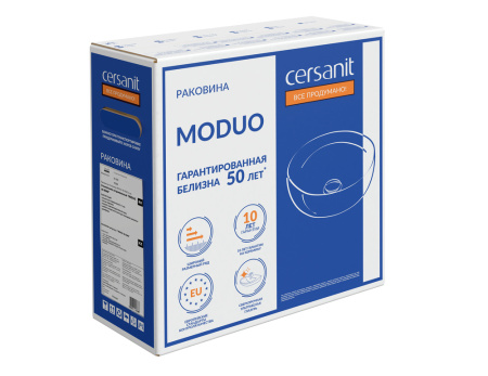 Раковина накладная 40см Cersanit Moduo 40 Ring 63569 белый