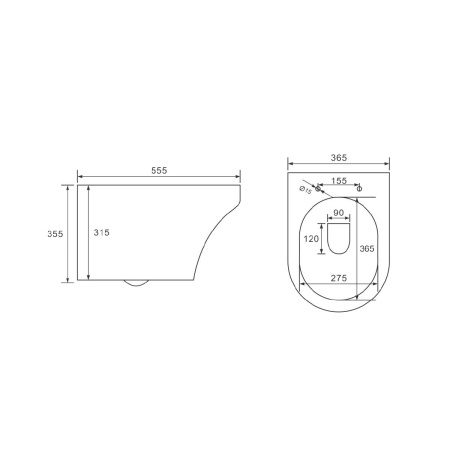 Унитаз подвесной безободковый Vincea Edge-M VT1-37 белый, с сиденьем микролифт