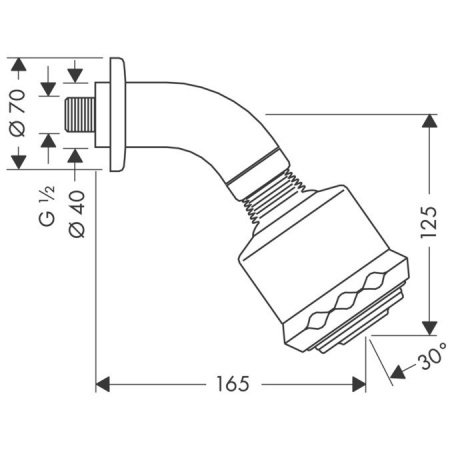 Верхний душ Hansgrohe Clubmaster 27475000 Хром