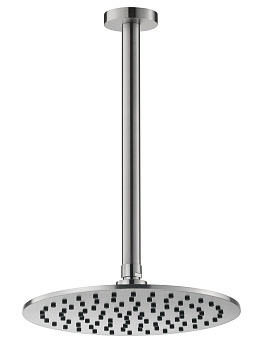 Потолочный (кронштейн 25см) верхний душ 25см Benesque Lumiere 22010702 никель брашированный