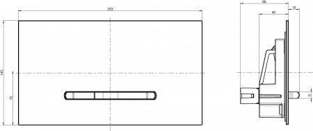 Кнопка смыва Villeroy & Boch ViConnect 922160RA серый
