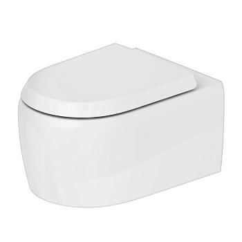 Унитаз подвесной безободковый Duravit Qatego 2556090000 белый, без сиденья