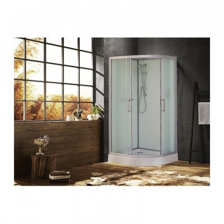 Душевая кабина Esbano ESKB110CR 110x110x210см, профиль хром матовый, стекло рифленое