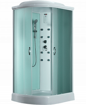 Душевая кабина Timo Eco TE-0702 R 120x80x215 профиль белый, стекло рифленое