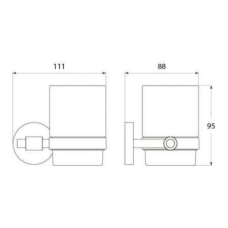 Стакан IDDIS Gezanne L093 хром