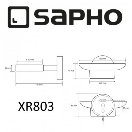 Мыльница Sapho X-ROUND XR803 хром