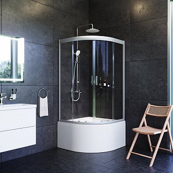 Душевой угол Am.Pm Gem 90x90x150 профиль хром, стекло прозрачное