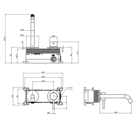 Смеситель для раковины AQUAme Siena AQM6215BG золото матовое