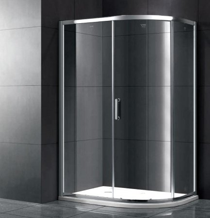 Душевой угол GEMY Victoria 100x90x190 профиль хром, стекло прозрачное, одна дверца