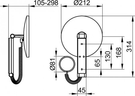 Косметическое зеркало Keuco iLook Move 17612019000 хром