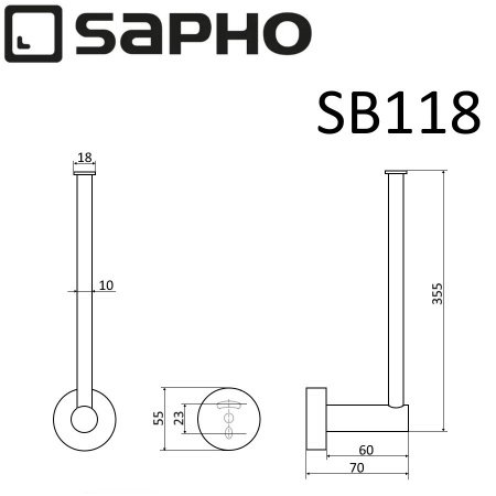 Держатель запасных рулонов Sapho SAMBA SB118 хром