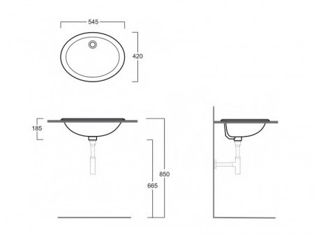 Раковина Simas Top Lavabi S 50P Белая