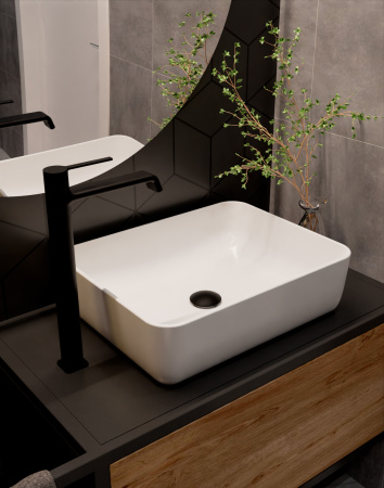 Смеситель для раковины AQUAme Asti AQM6414MB черный матовый