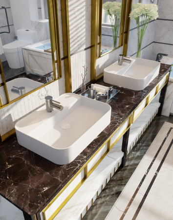 Раковина накладная 61см AQUAme AQM5003 белый