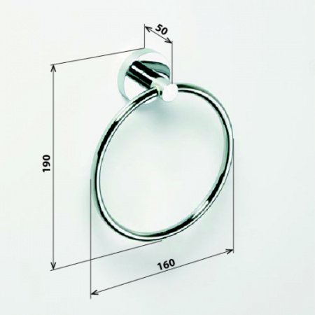 Кольцо для полотенец Bemeta Omega 104104062 Хром