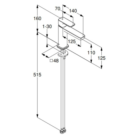 Смеситель для раковины Kludi Renon 422820575 хром