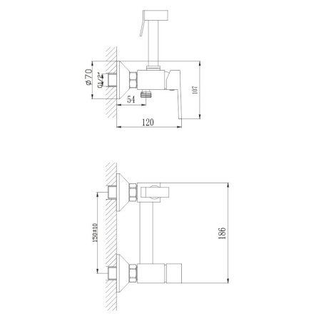 Гигиенический душ со смесителем Haiba HB5513 хром