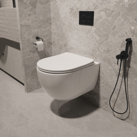 Унитаз подвесной безободковый Vincea Evo VT1-34ST белый, с сиденьем микролифт