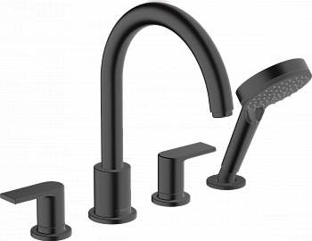 Смеситель для ванны с душем Hansgrohe Vernis Blend 71456670 черный матовый