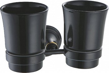 Стакан для зубных щеток Fixsen Luksor FX-71607B Черный Золото