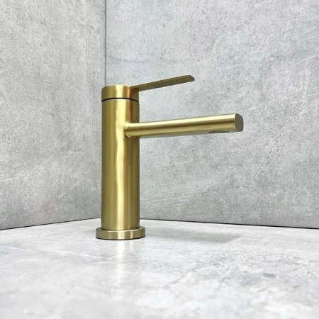 Смеситель для раковины BELZ B10813-5, золото матовое