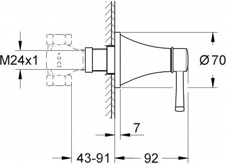 Вентиль запорный для душа Grohe Grandera 19944IG0 хром;золото