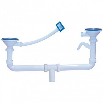 Выпуск для мойки Iddis 021UPS0i84 для двойной чаши хром