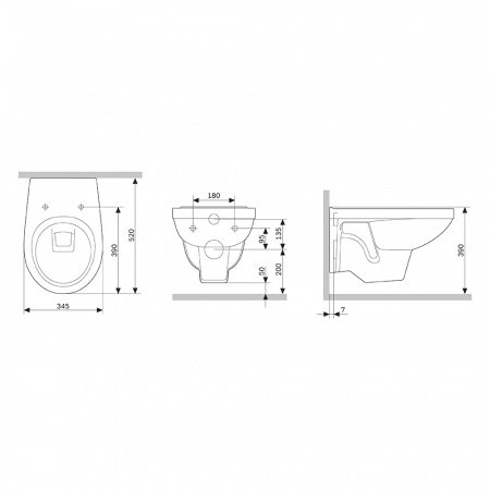 Унитаз AM PM Sense C74A1738SC подвесной с сиденьем микролифт