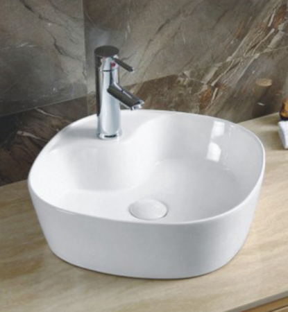 Раковина накладная 43.5см Gid N9442 белый