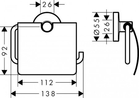 Держатель туалетной бумаги Hansgrohe Logis Universal 41723000 Хром