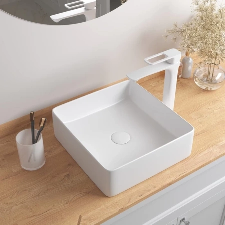 Раковина накладная 36см IDDIS Slide SLIWM01i27 белый матовый