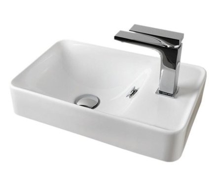 Раковина накладная 45см ArtCeram Savon LML003 белый
