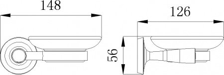 Мыльница Rush Balearic BA39411 Хром