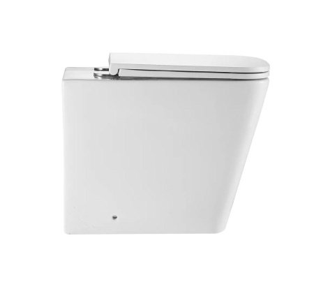 Унитаз приставной безободковый GID TRS-264 с сиденьем микролифт, белый