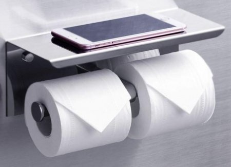 Держатель туалетной бумаги Rush Edge ED77142А двойной Хром