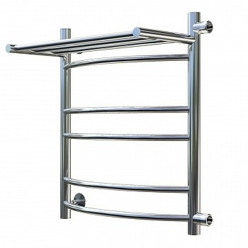 Полотенцесушитель водяной Тругор Приоритет серия 3 60х50 хром, с полкой, подключение правое
