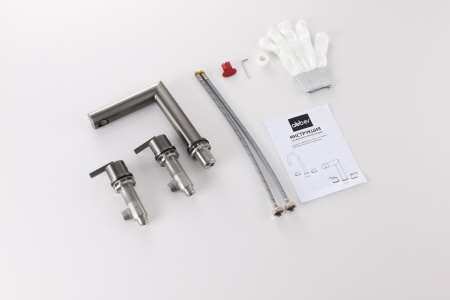 Смеситель ABBER Perfekte 316 AF8A08BGG для раковины, оружейная сталь брашированная