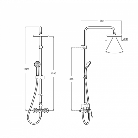Душевая стойка Roca Victoria 5A9725C00 хром