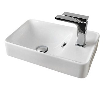 Раковина накладная 45см ArtCeram Savon LML003 белый