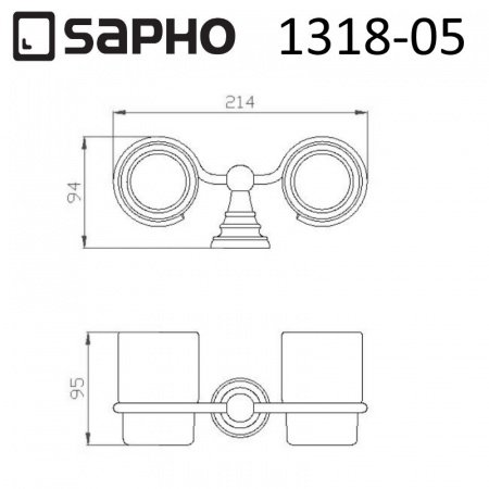 Стакан для ванной Sapho DIAMOND 1318-05 бронза