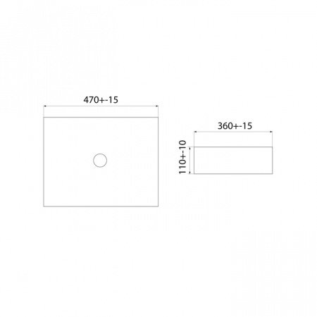Раковина накладная 47см IDDIS Slide SLIBM02i27 черный матовый