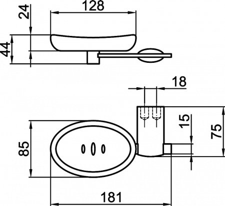 Мыльница Webert Aria AI500101 настенная Хром