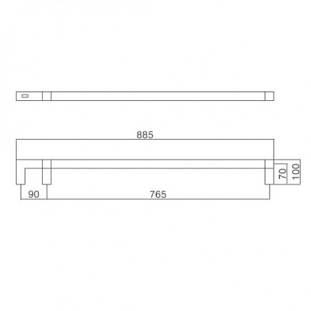 Полотенцесушитель электрический Margaroli Panorama 666 90x3 хром