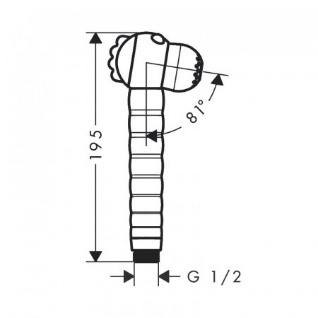 Душевая лейка Hansgrohe Jocolino 28788570 зеленый "крокодил"