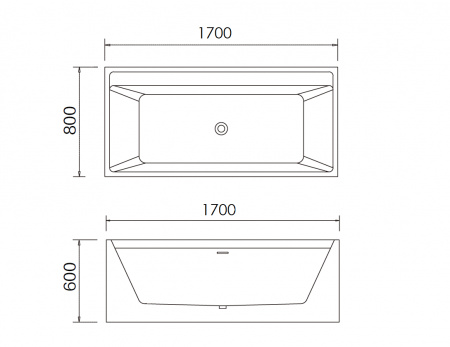 Акриловая ванна NT Kerio 170x80 NT12
